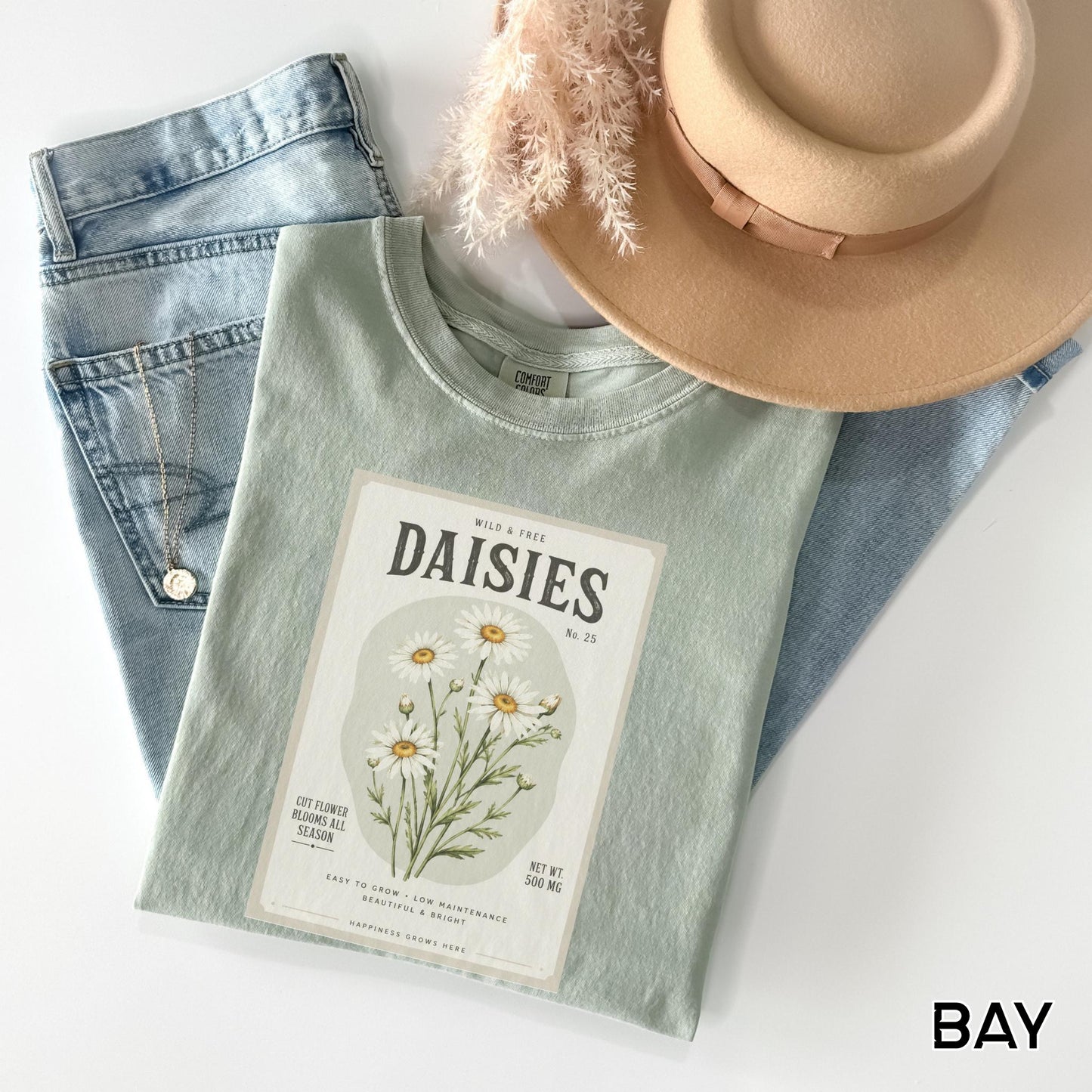 Daisy Birth Flower Gift Gardening Lover Shirt Reader Plant Parent Gardener Tee Vintage Botanical Cotton Top Unisex Apparel Summer Clothing