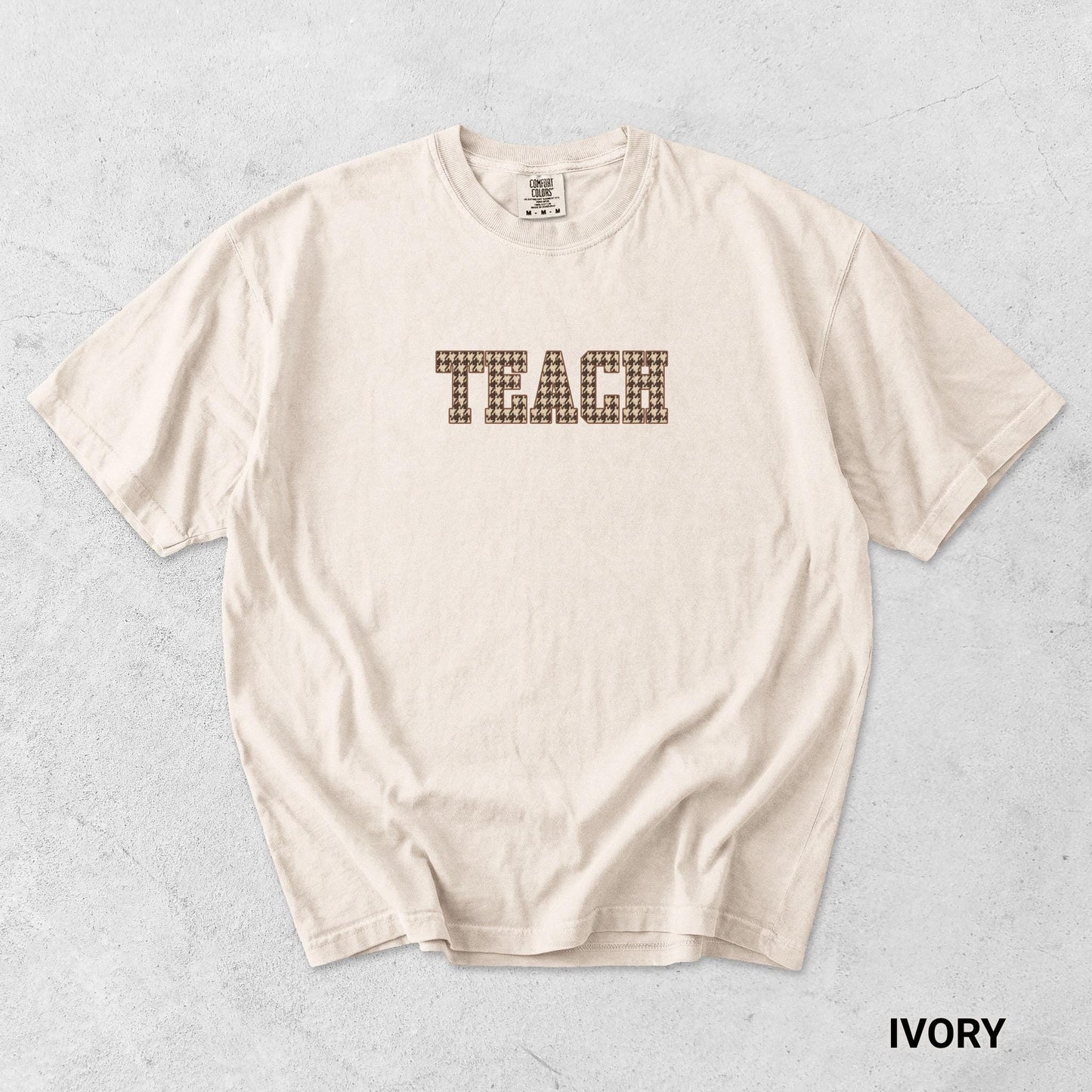 Fall teacher graphic t-shirt comfort color oversized tshirt back to school classroom tee fall neutral brown teacher graphic top casual shirt