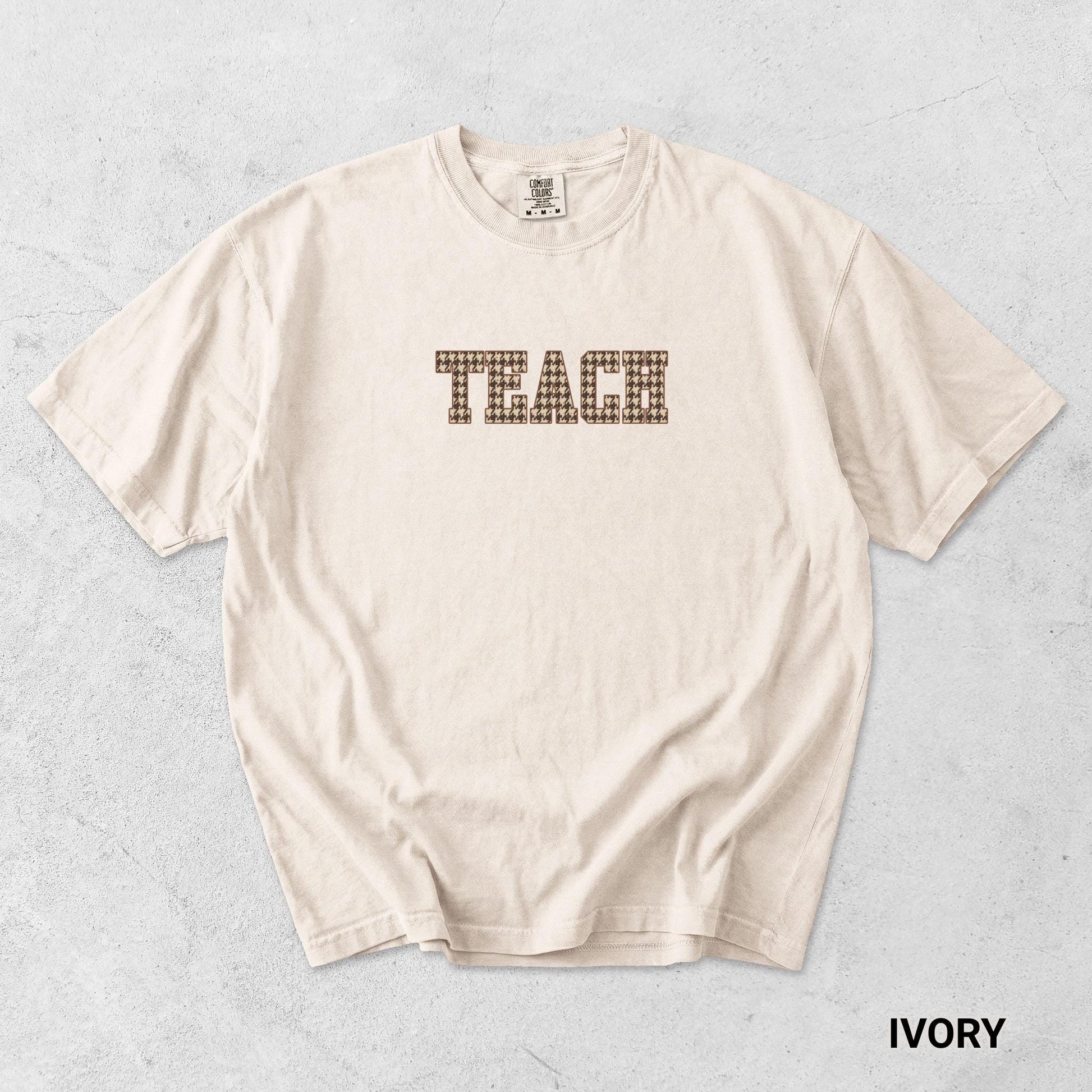 Fall teacher graphic t-shirt comfort color oversized tshirt back to school classroom tee fall neutral brown teacher graphic top casual shirt