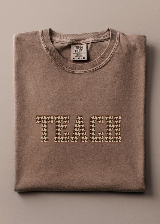 Fall teacher graphic t-shirt comfort color oversized tshirt back to school classroom tee fall neutral brown teacher graphic top casual shirt