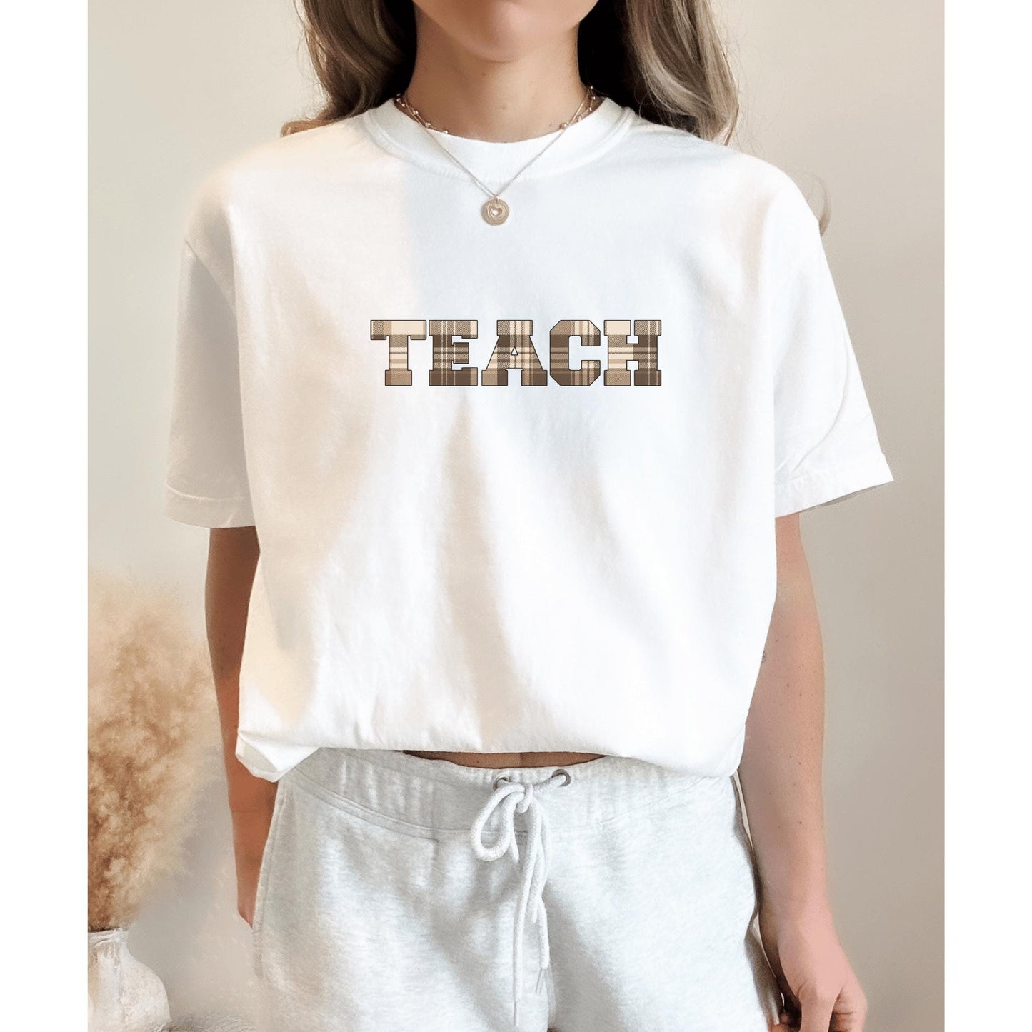 Gift for Educator Teacher School Graphic T-shirt Back to School Plaid Tshirt Comfort Color Autumn Tee First Day of School Fall Teaching Tee