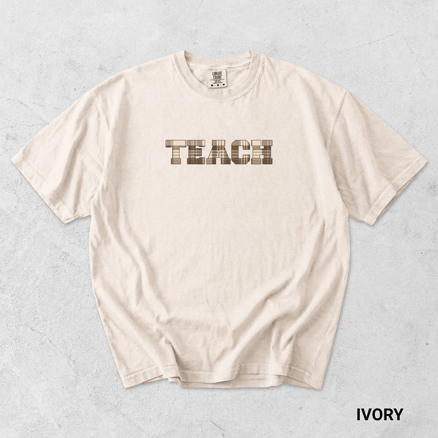 Gift for Educator Teacher School Graphic T-shirt Back to School Plaid Tshirt Comfort Color Autumn Tee First Day of School Fall Teaching Tee
