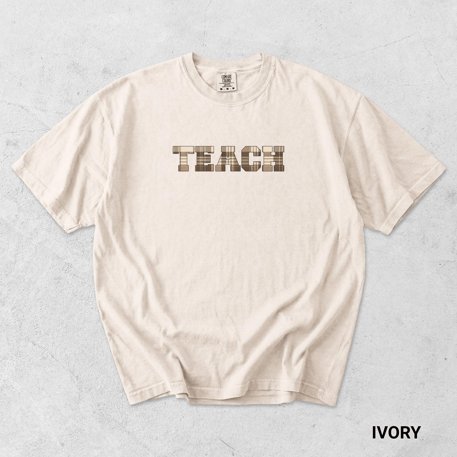 Gift for Educator Teacher School Graphic T-shirt Back to School Plaid Tshirt Comfort Color Autumn Tee First Day of School Fall Teaching Tee