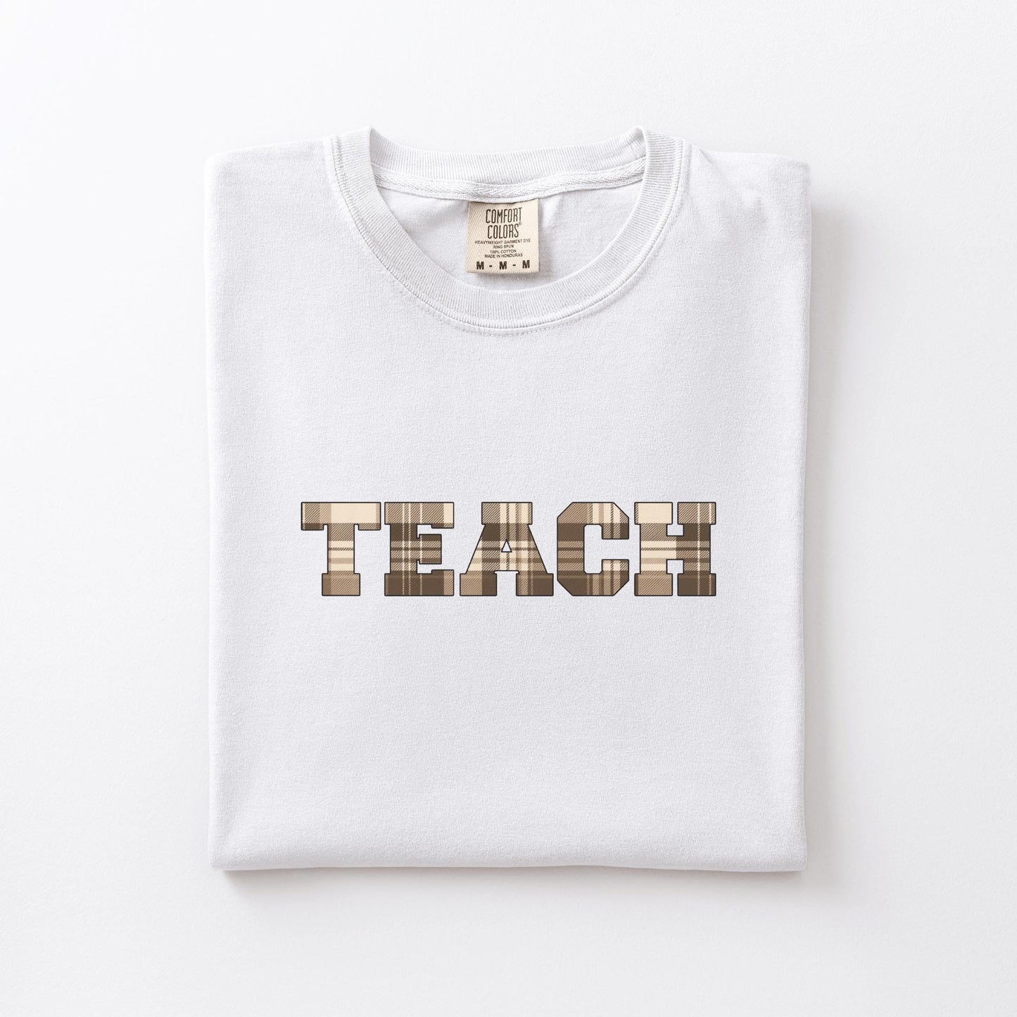 Gift for Educator Teacher School Graphic T-shirt Back to School Plaid Tshirt Comfort Color Autumn Tee First Day of School Fall Teaching Tee