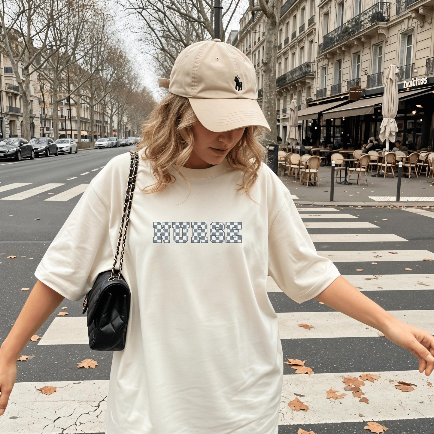 Gift for Registered Nurse Checkered Garment Dyed Comfort Color T-shirt Graphic RN Student Nurse Casual Trendy Tshirt Nurse Appreciation Tee