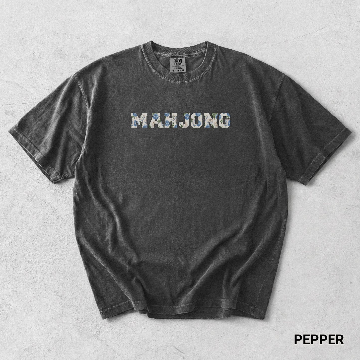 Gift for Mahjong T-shirt Comfort Color Dyed Tshirt for Mahjong Girls Game Night Group Tee Mahjong Themed Party Gift Trendy Mahjong Top