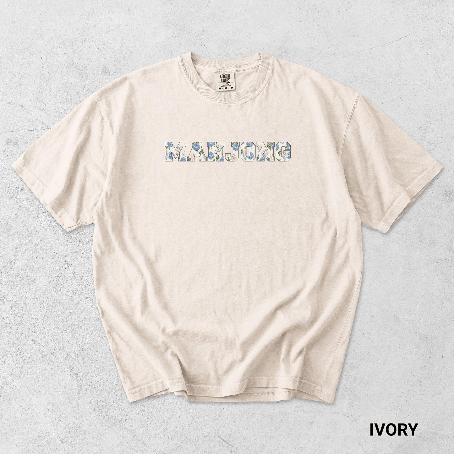 Gift for Mahjong T-shirt Comfort Color Dyed Tshirt for Mahjong Girls Game Night Group Tee Mahjong Themed Party Gift Trendy Mahjong Top