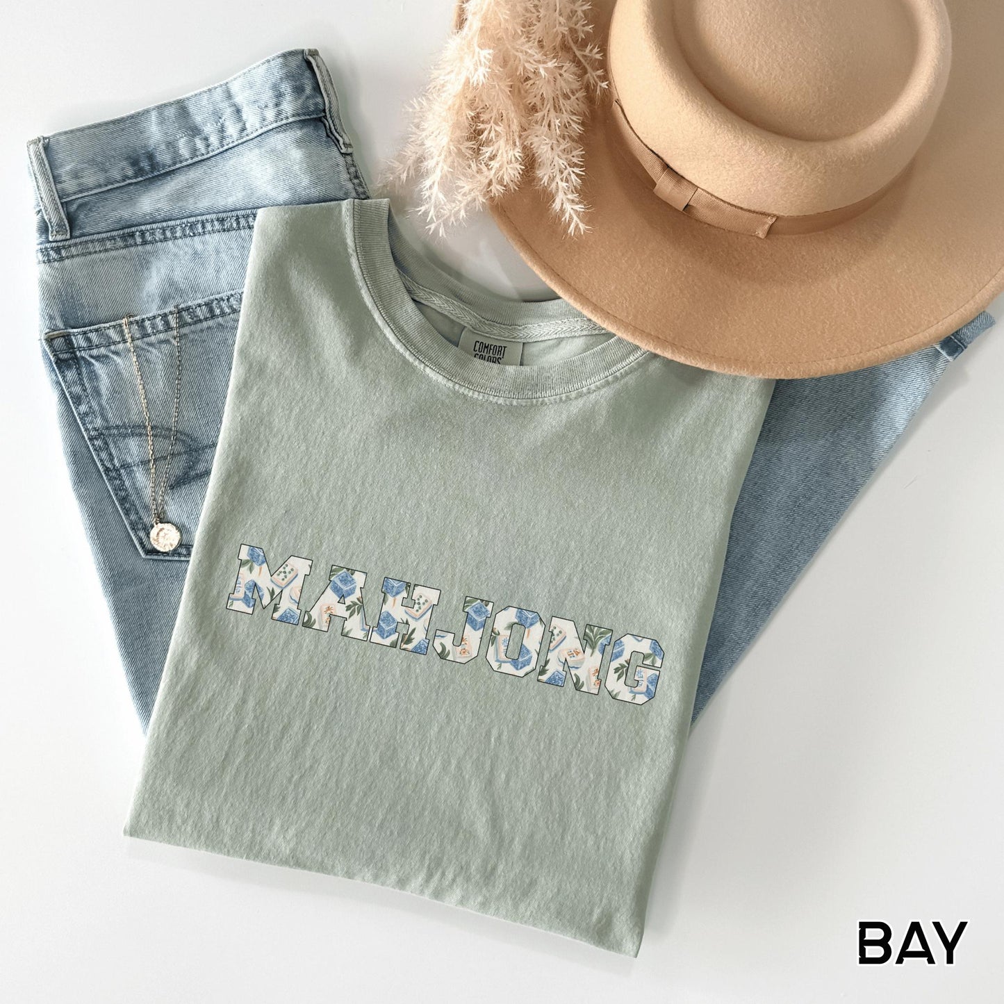 Gift for Mahjong T-shirt Comfort Color Dyed Tshirt for Mahjong Girls Game Night Group Tee Mahjong Themed Party Gift Trendy Mahjong Top
