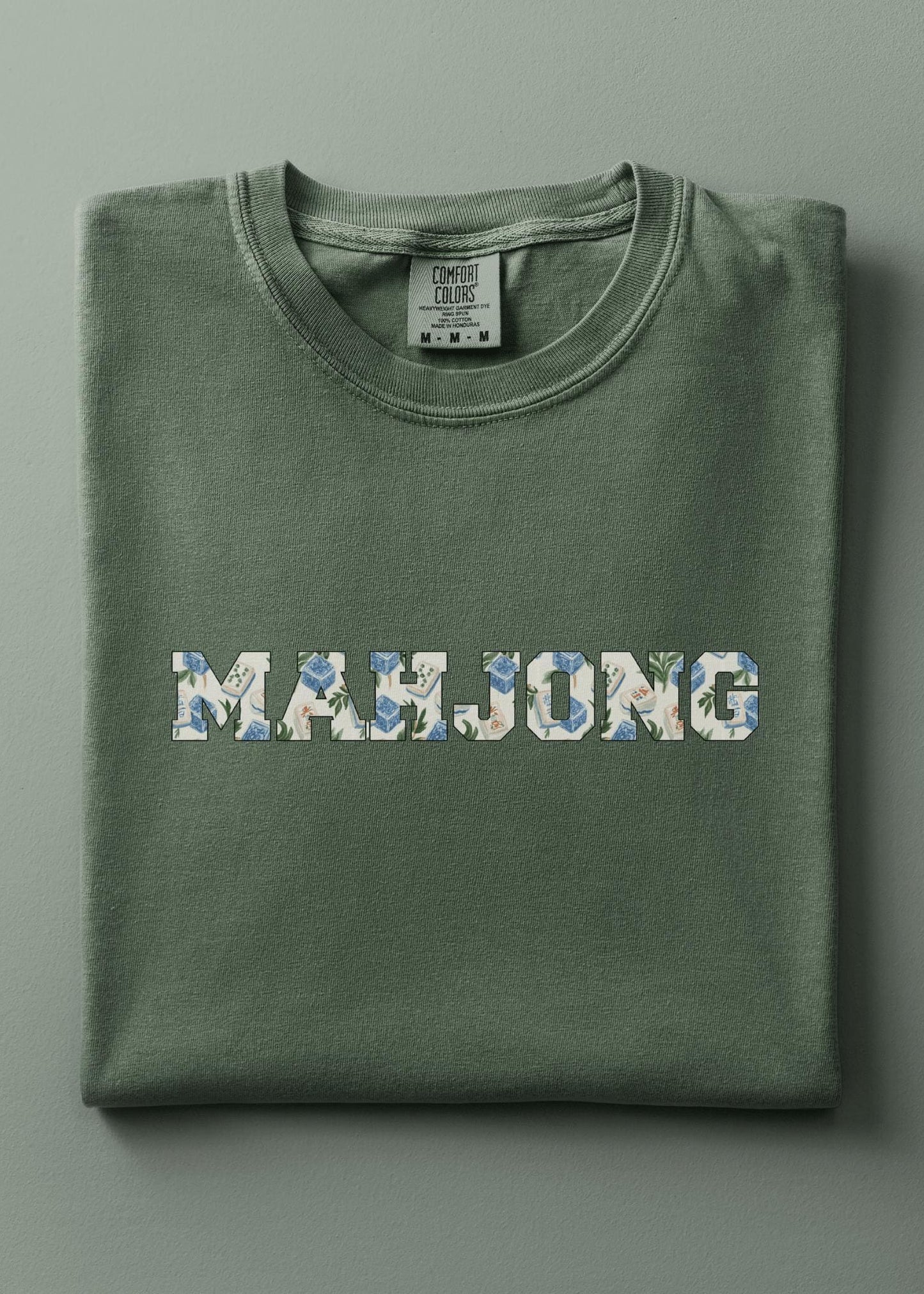 Gift for Mahjong T-shirt Comfort Color Dyed Tshirt for Mahjong Girls Game Night Group Tee Mahjong Themed Party Gift Trendy Mahjong Top