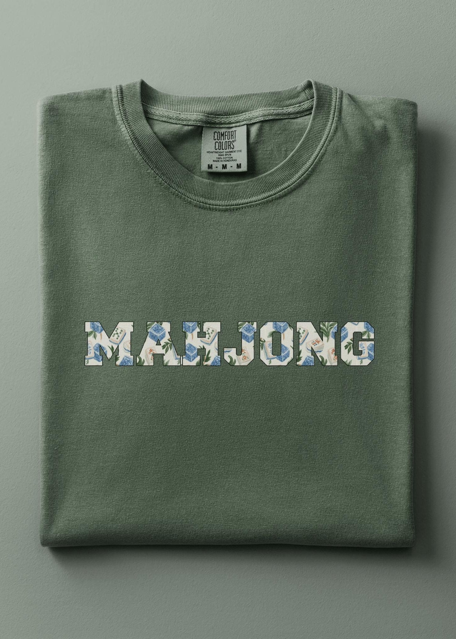 Gift for Mahjong T-shirt Comfort Color Dyed Tshirt for Mahjong Girls Game Night Group Tee Mahjong Themed Party Gift Trendy Mahjong Top