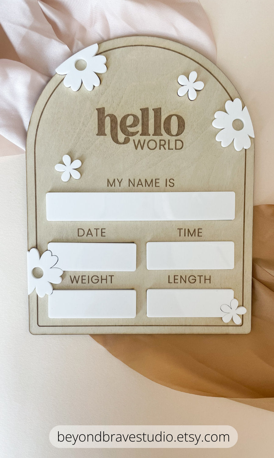 Baby Birth Announcement Sign for Hospital Welcome Baby Arrival Shower Sign for Custom Baby Stat Sign Boho Baby Nursery Decor Newborn Room